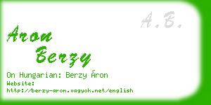 aron berzy business card